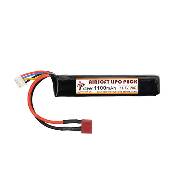 BATERÍA LIPO 11.1V 1100MAH 20C TUBO T-DEAN (IPOWER)