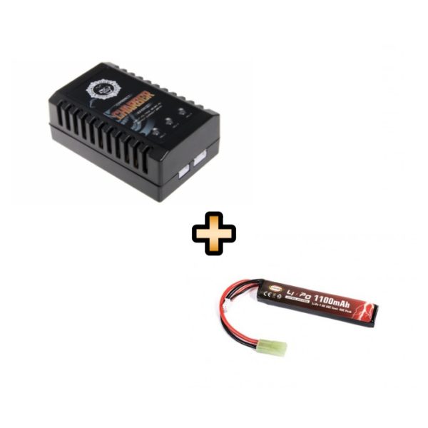 PACK BATERÍA LIPO 7.4V 1100MAH + CARGADOR - DUEL CODE