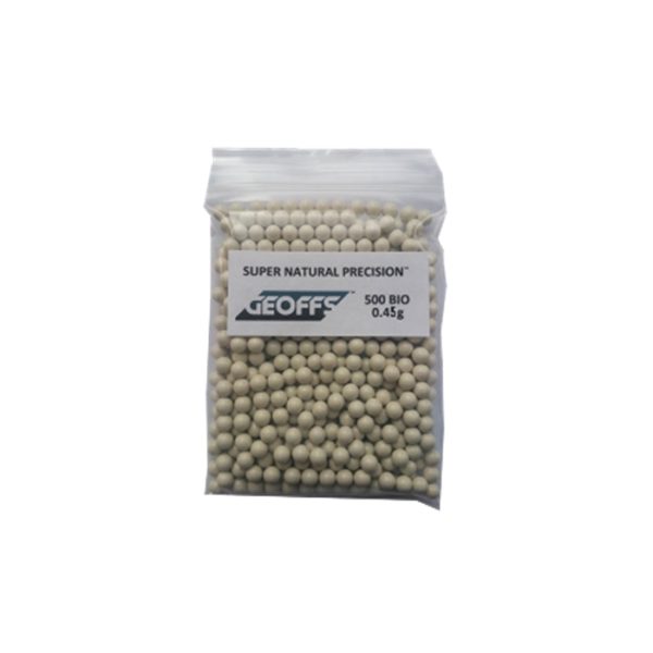 BOLSA DE 500 BOLAS BLANCAS 0.45G BIO (GEOFFS)