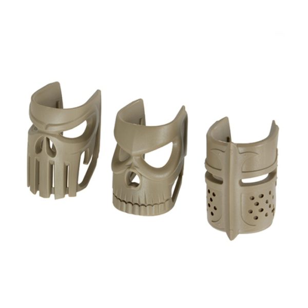 SET 3 MÁSCARAS PARA GRIP RECIBIDOR M4 MAGWELL TAN - KUBLAI