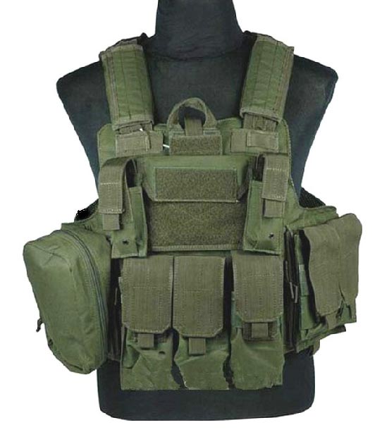 CHALECO TACTICO MILITAR AIRSOFT CIRAS VERDE