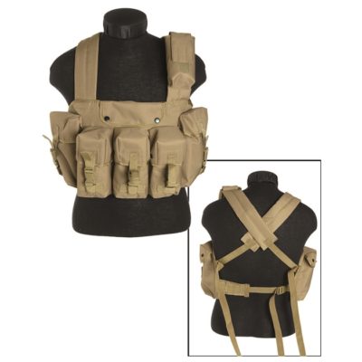 CHALECO CHEST RIG DELUXE TAN (MILTEC)