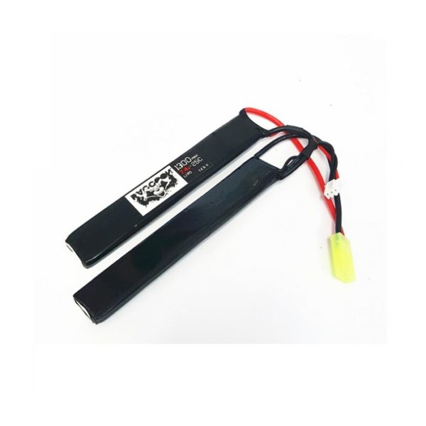 BATERÍA LIPO 7.4V 1300MAH DOS CUERPOS 25C - RACOON