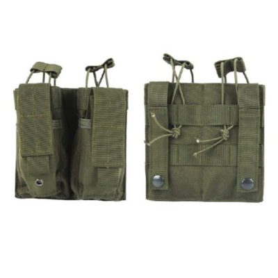 PORTA CARGADOR DOBLE PARA M4 Y PISTOLA VERDE OLIVA