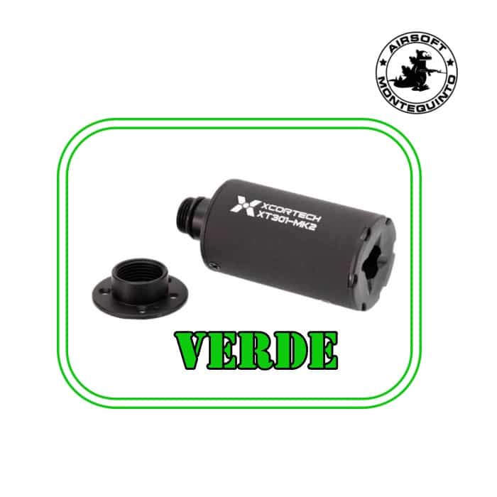 SILENCIADOR TRAZADOR XT301 MK2 VERDES - XCORTECH