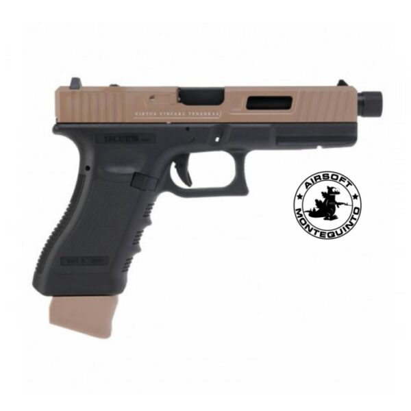 PISTOLA DE CO2 GLADIUS MAGNA DUAL TONE NEGRA-TAN - SECUTOR ARMS