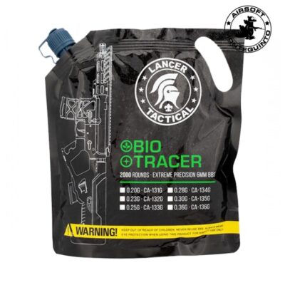 BOLSA 2000 BOLAS BIO TRAZADORAS VERDES 0.25g - LANCER TACTICAL