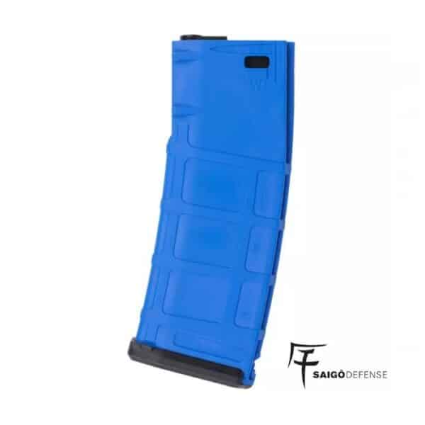 CARGADOR POLIMERO AEG M4 130 RDS AZUL SAIGO DEFENSE